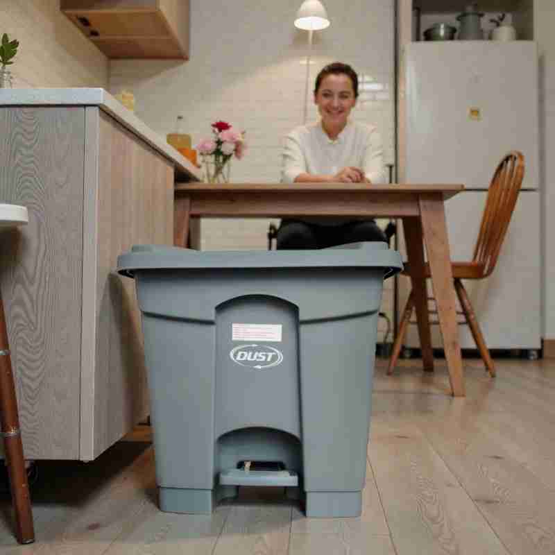 Nosotros 2 bote de plastico dust con pedal