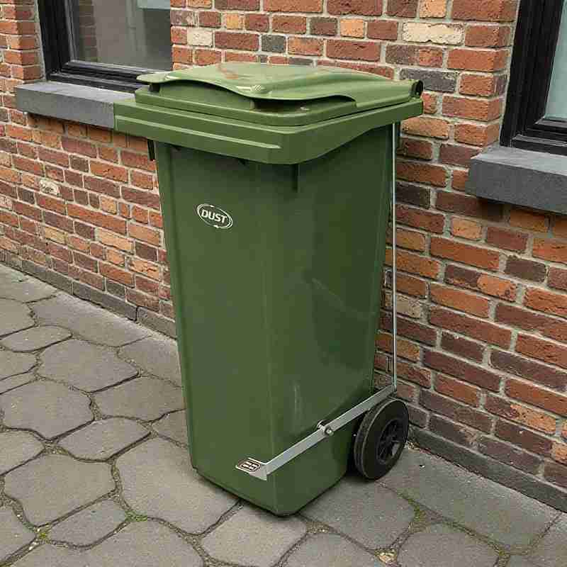 contenedor aleman de 120 litros con pedal verde